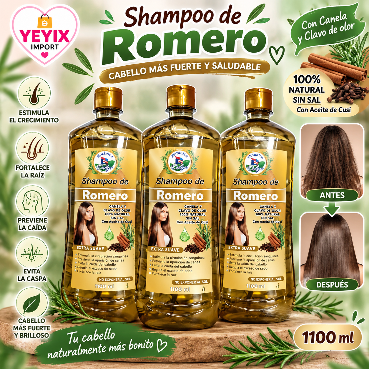 SHAMPOO ROMERO 1100ml