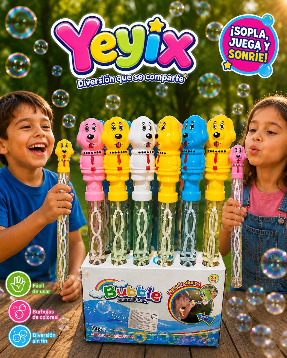 VARAS DE BURBUJAS DE 35  CM