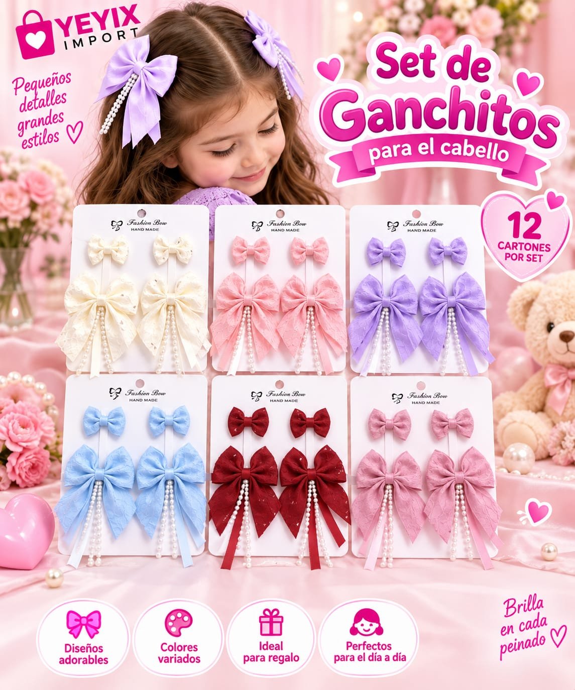 SET DE 2 LAZO PERLITA + 2 MINI