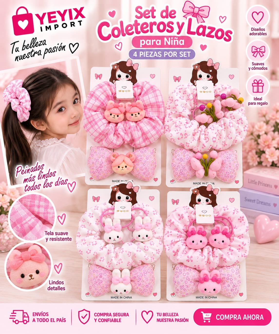 SET DE COLET + LAZITO (4 PCS)