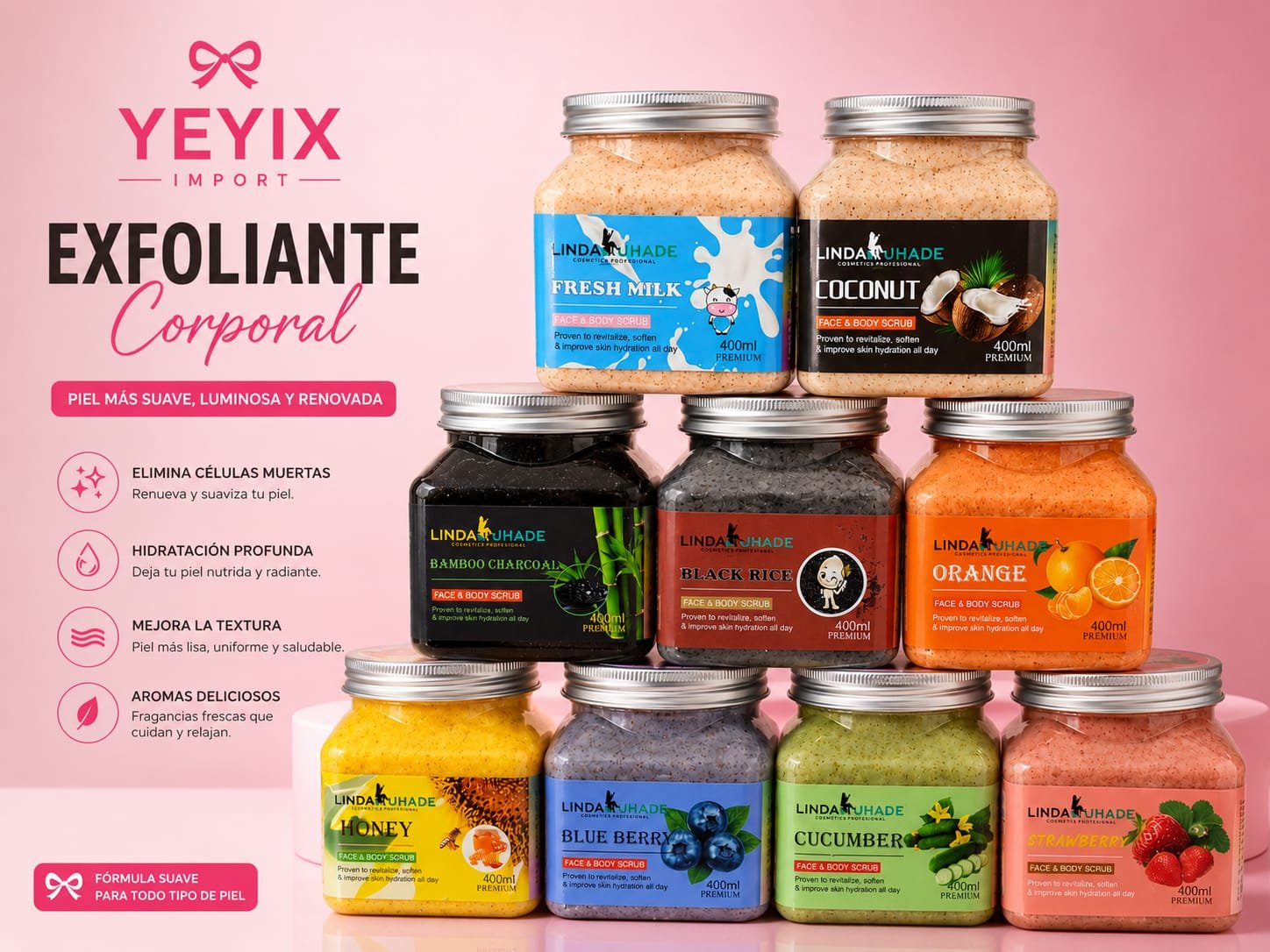 EXFOLIANTE CORPORAL 400 ML / LINDA JHADE
