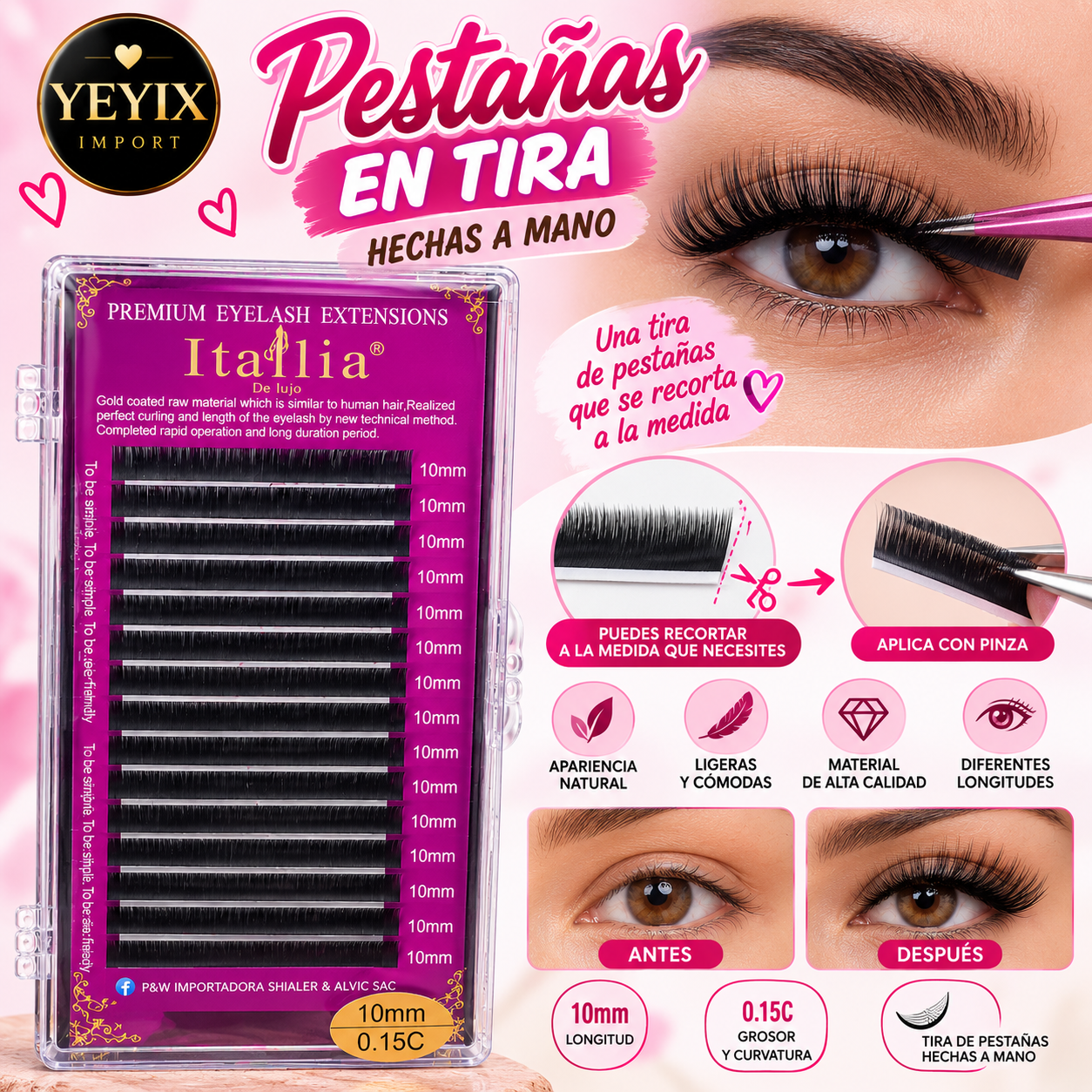 PESTAÑAS HECHA A MANO / ITALIA DELUXE