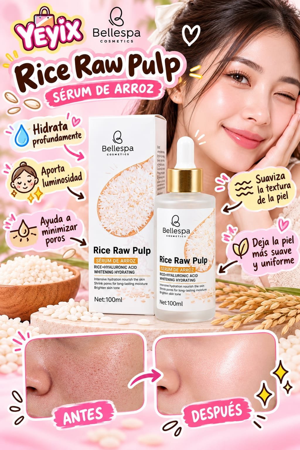 SERUM DE ARROZ 100 ml / BELLESPA
