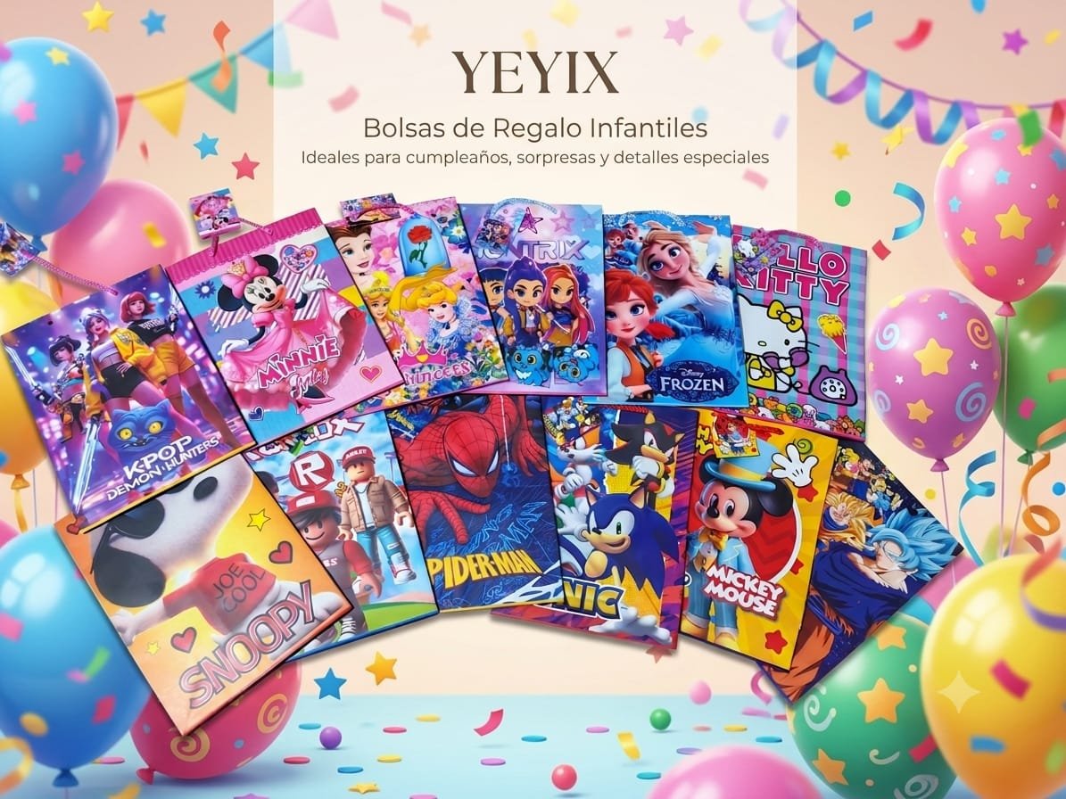 SET DE 6 BOLSAS DE REGALO PARA NIÑ@S
