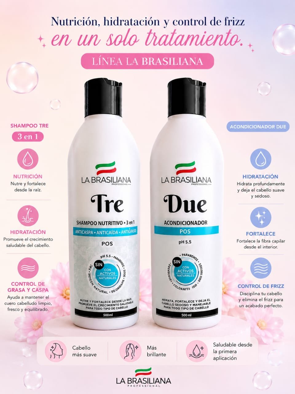 SHAMPOO + ACONDICIONADOR / BRASILIANA (LINEA PROFESIONAL)