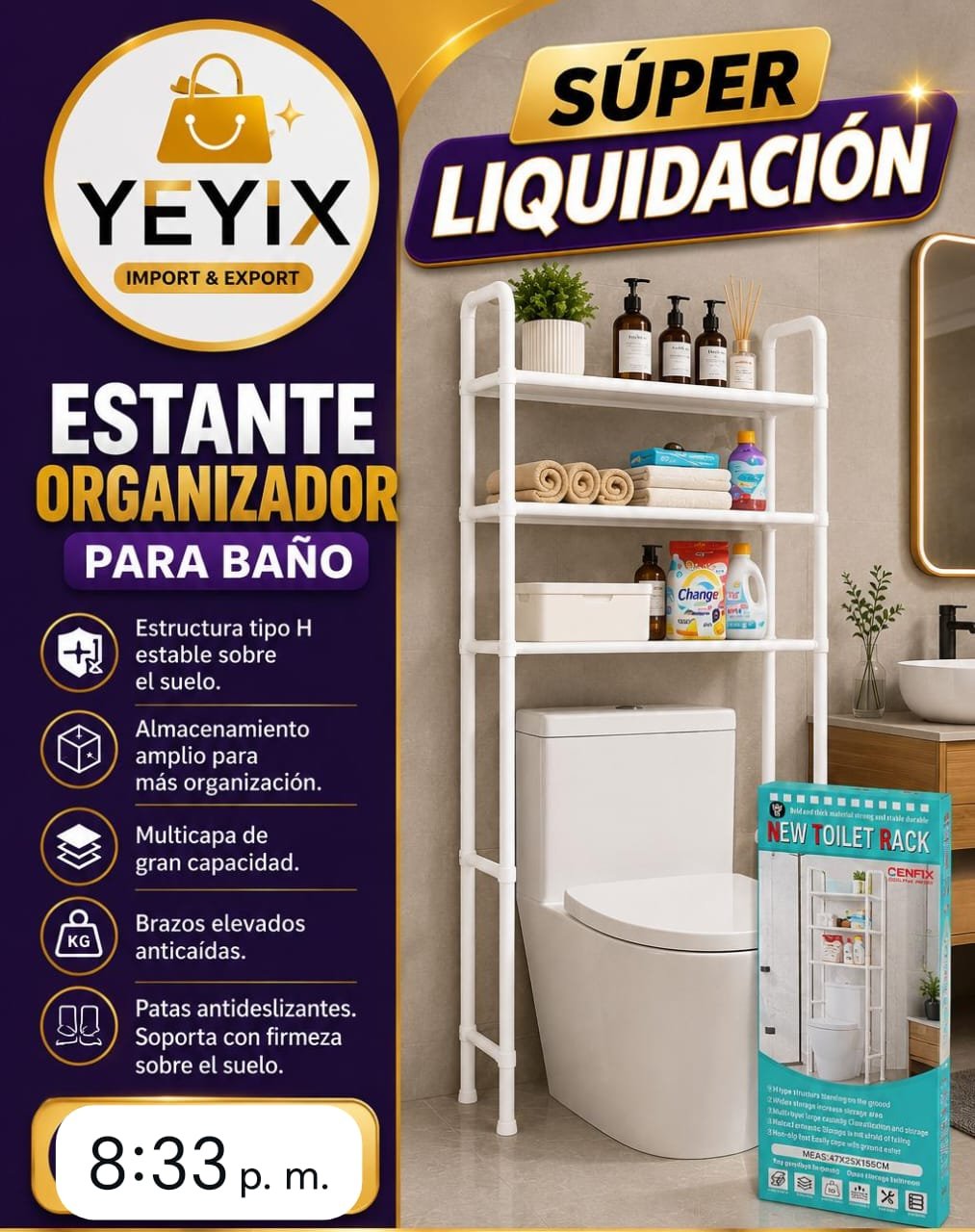 ESTANTE ORGANIZADOR DE BAÑO