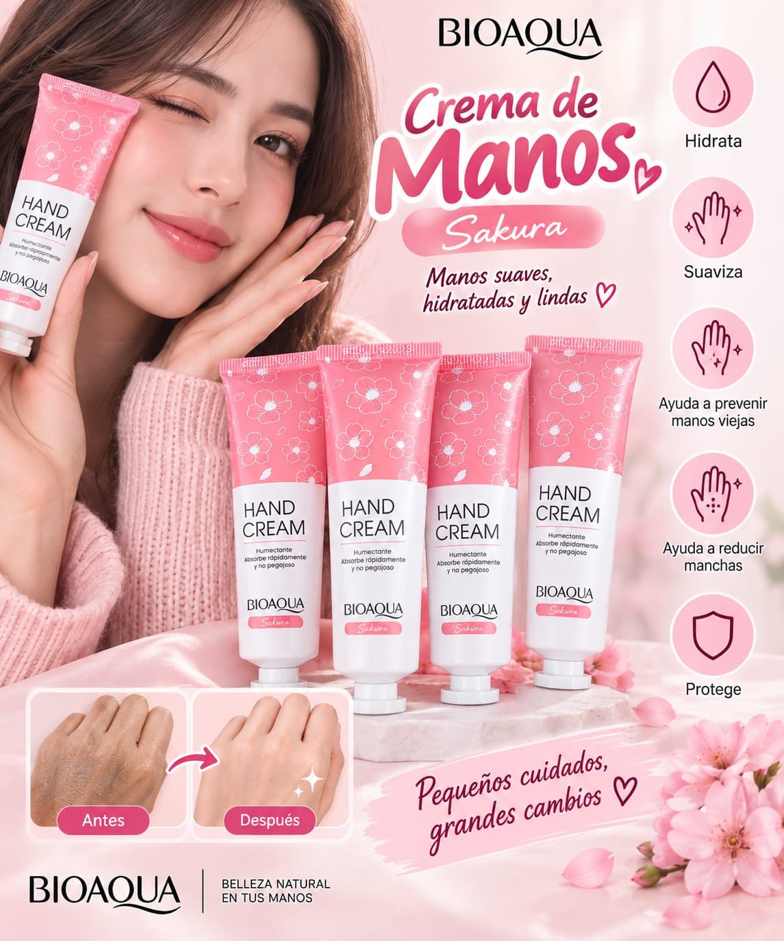 CREMA DE MANOS SAKURA / BIOAQUA
