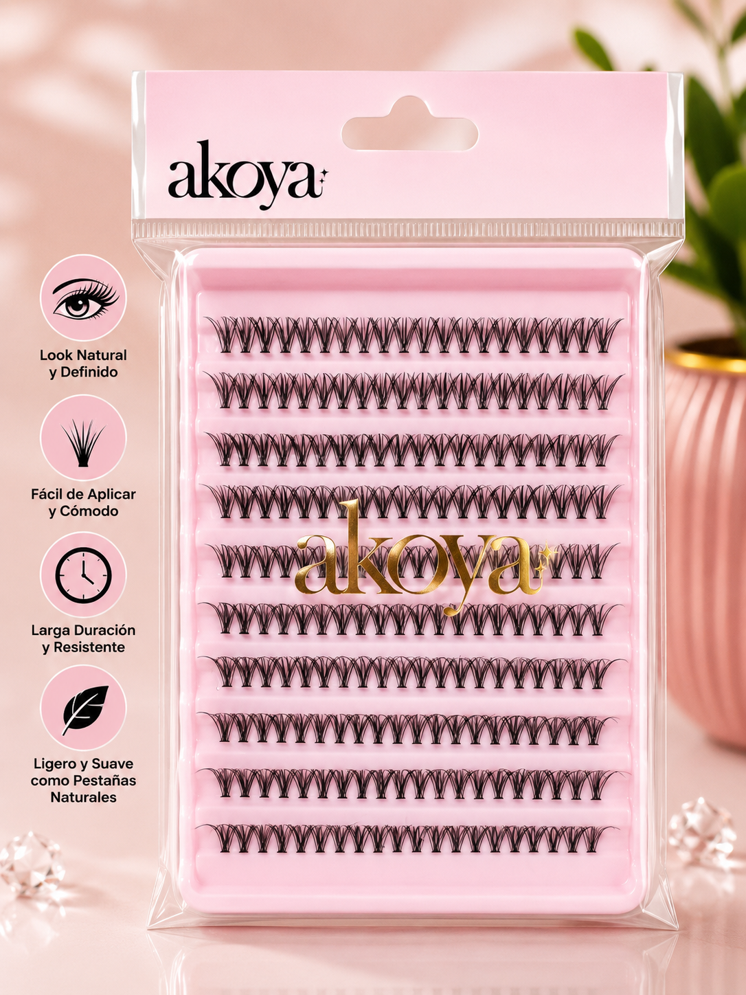 SET DE 200 PESTAÑAS AKOYA