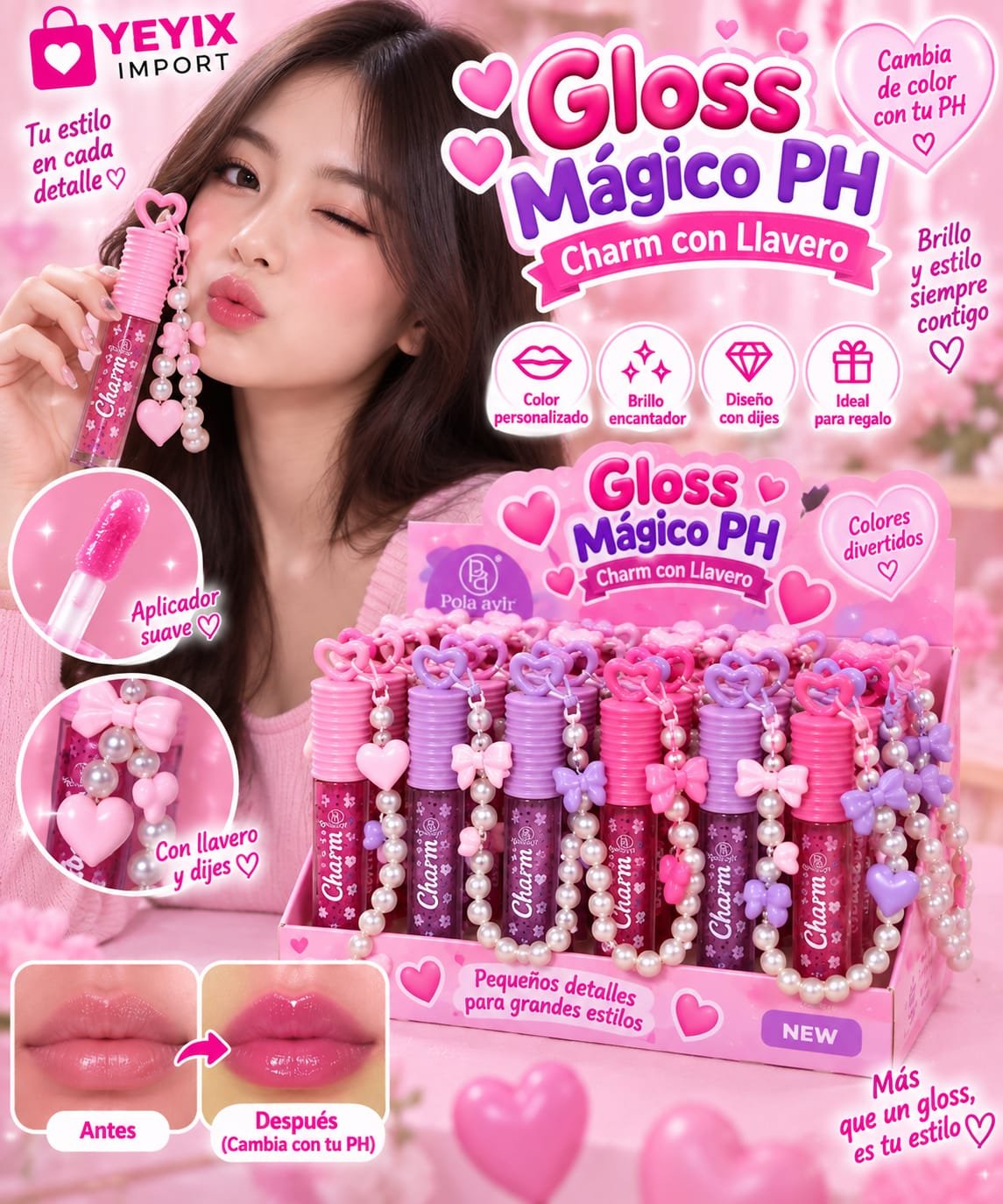 LIP GLOSS CON PULSERA / POLA AYLR