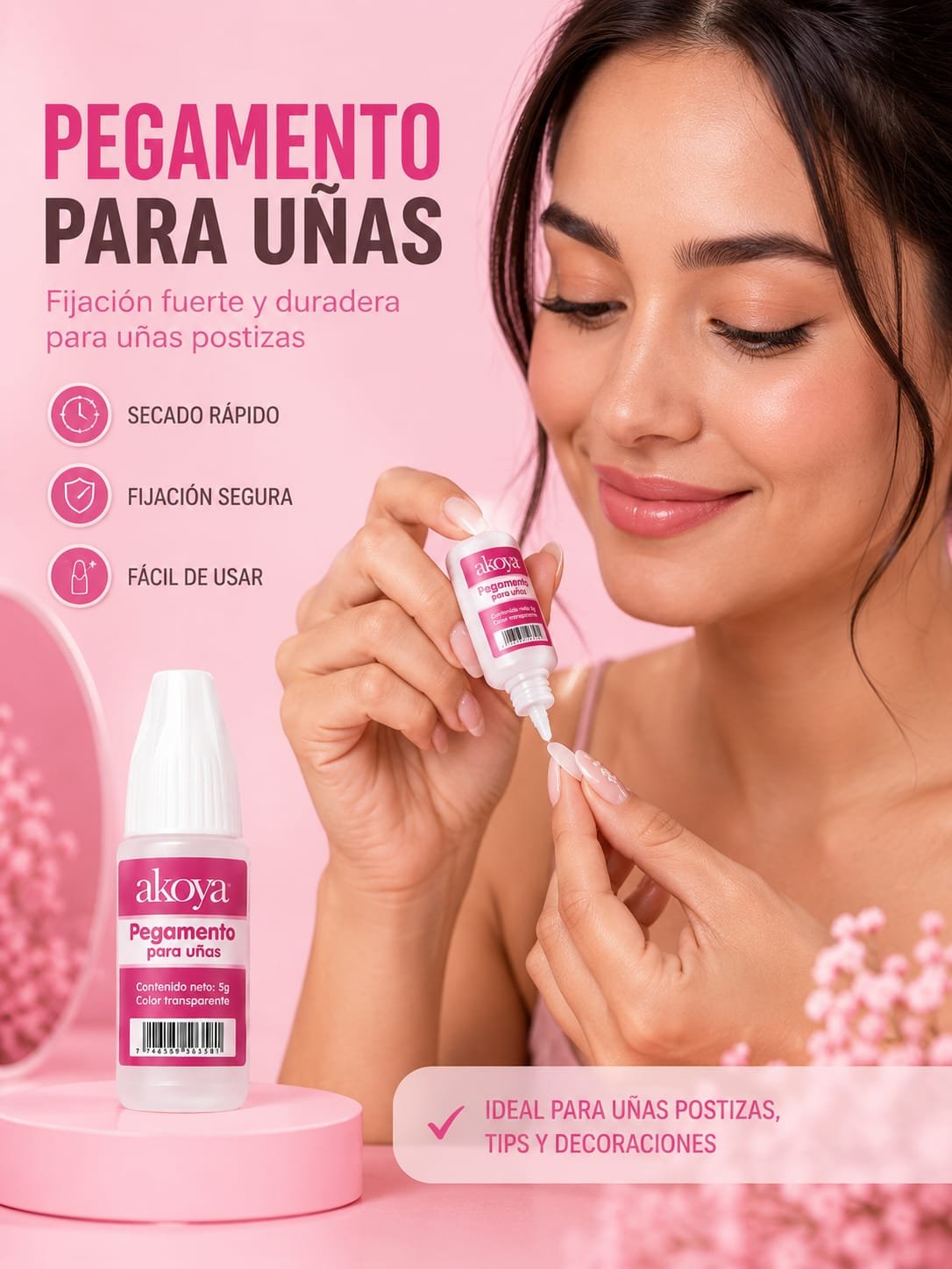 PEGAMENTO DE UÑAS AKOYA