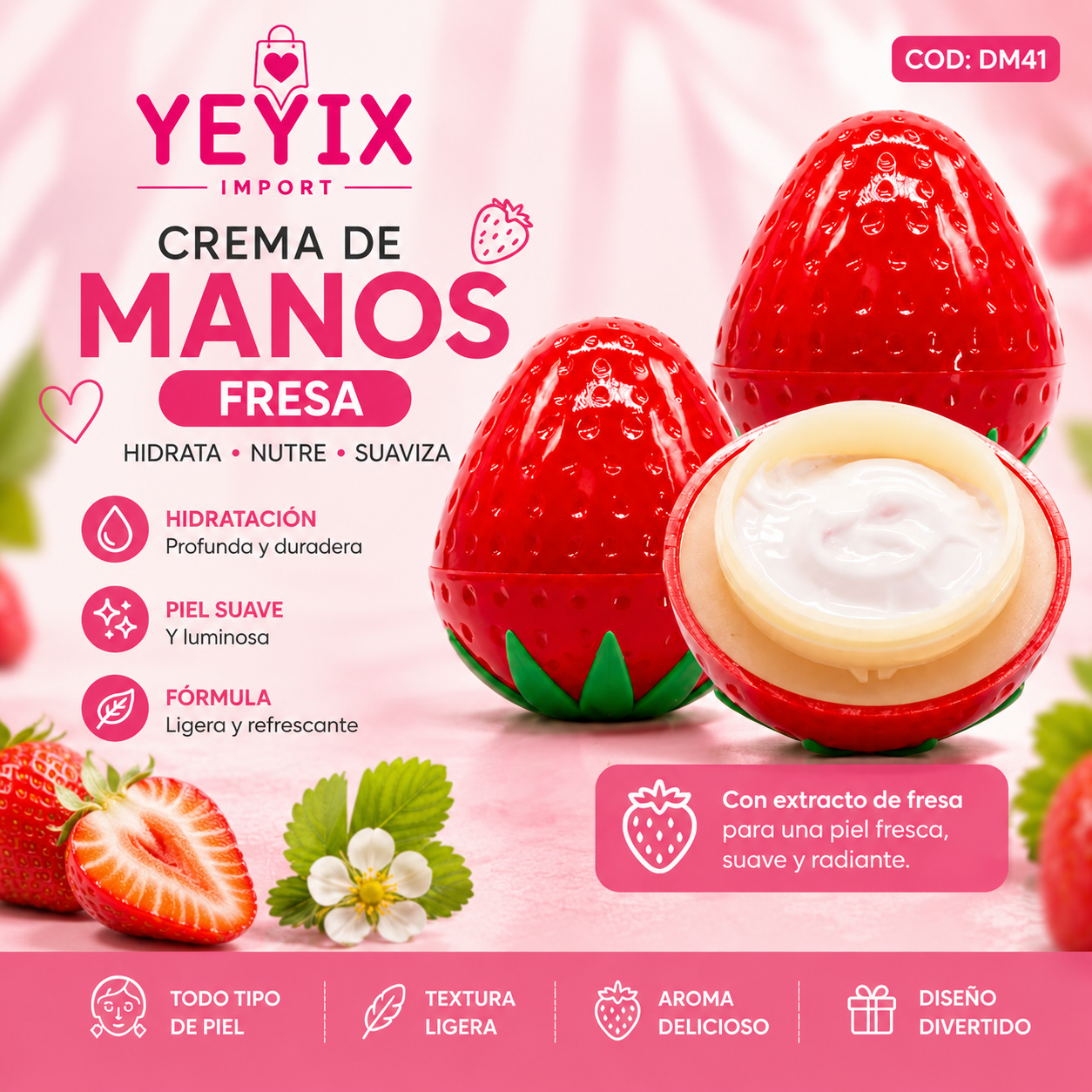 FRESA CREMA DE MANOS / CHERIMOYA