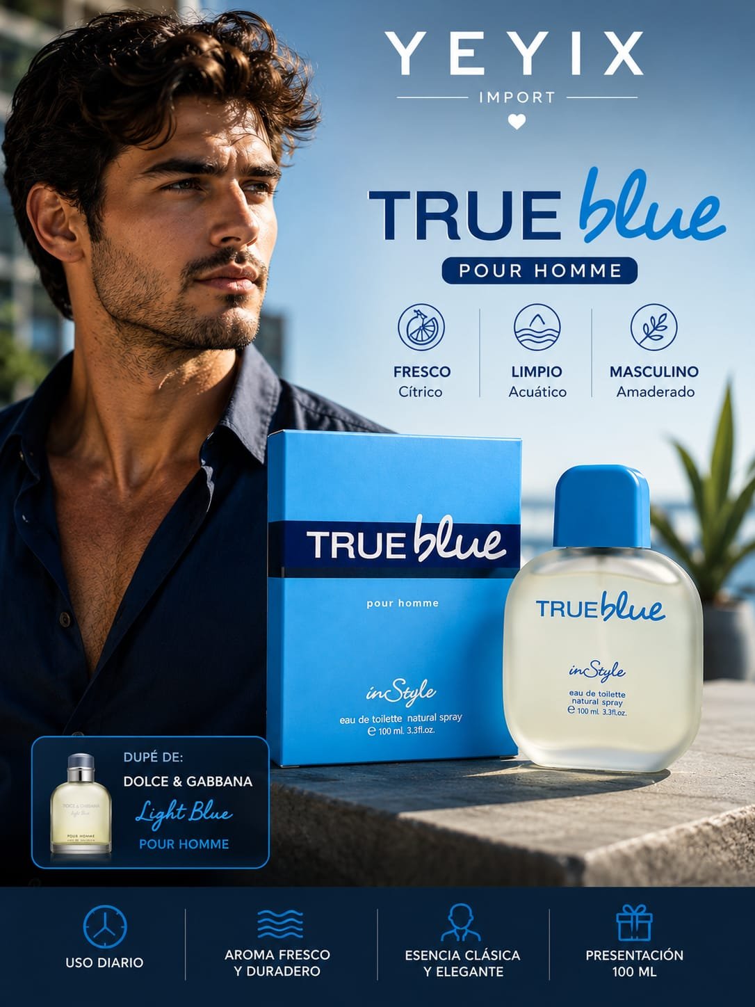 PERFUME DUPE DE DOLCE GABANNA / TRUE BLUE