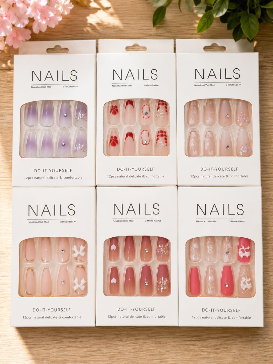 UÑAS PRESS ON + STICKER PEGAMENTO