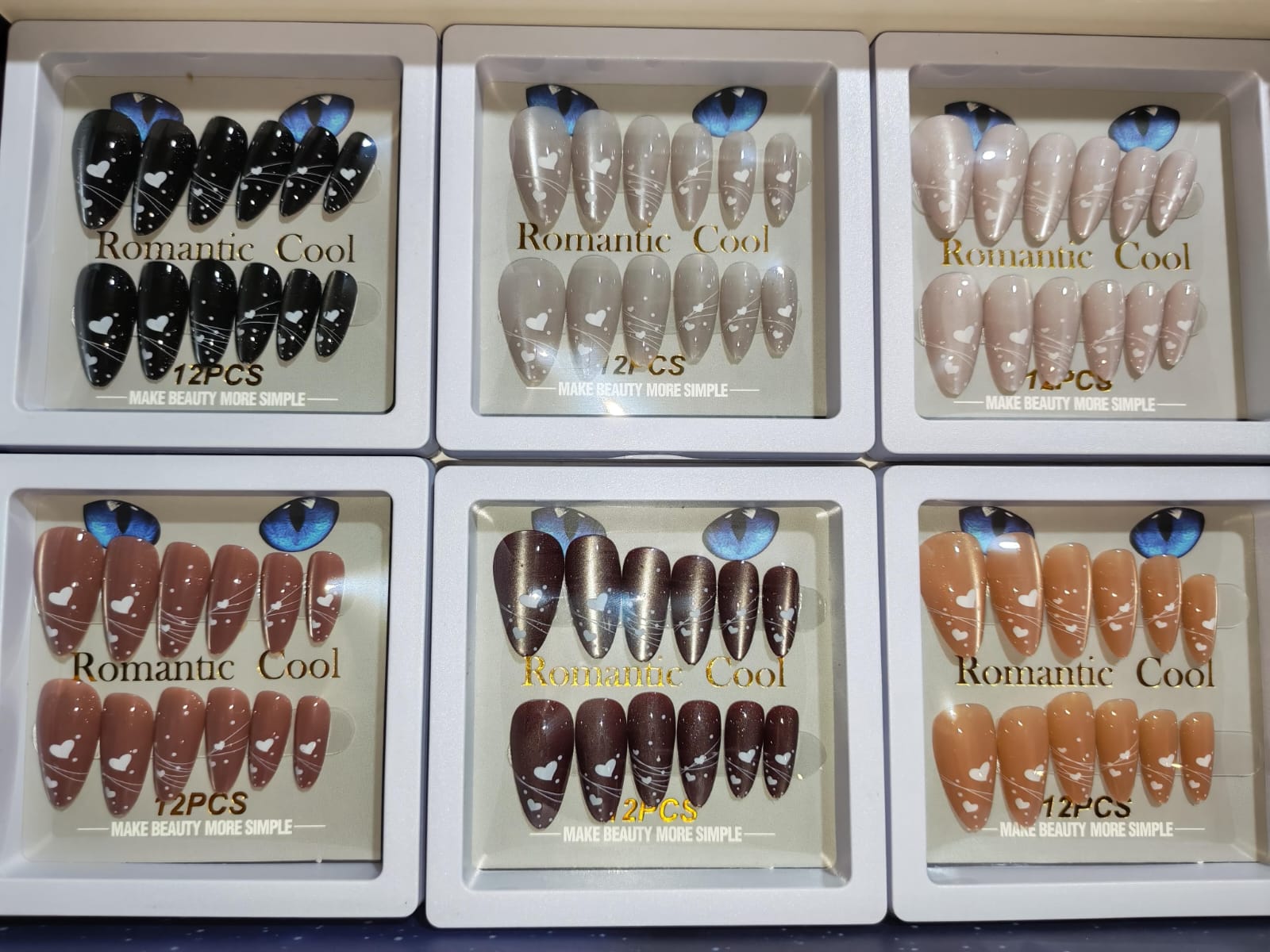 UÑAS POSTIZAS OJO DE GATO modelo A/B