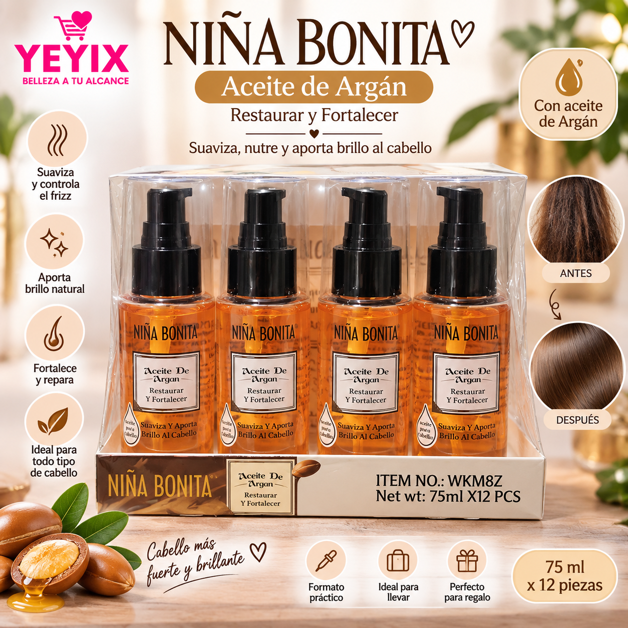 ACEITE DE ARGAN - NIÑA BONITA 75ml.