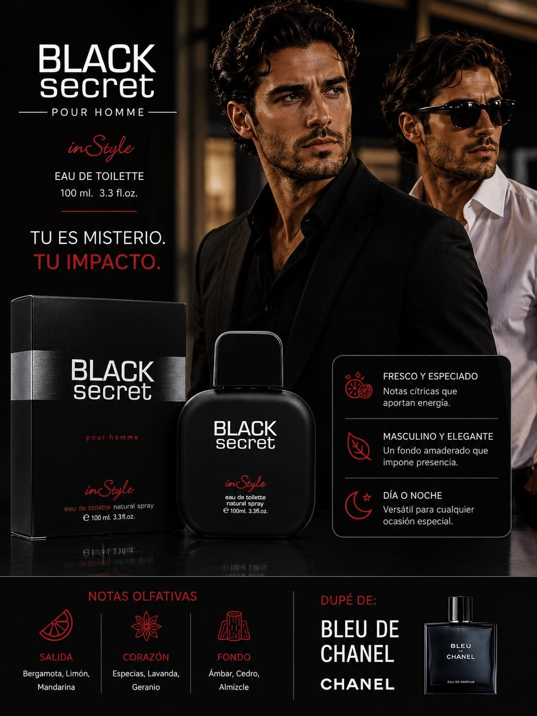 PERFUME BLACK SECRET DUPE DE CHANEL